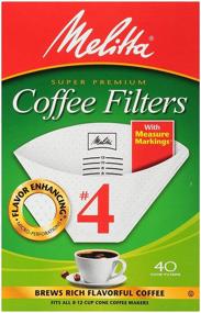 img 4 attached to ☕ 40 ct Melitta #4 Super Premium Cone Coffee Filters - White