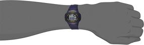 img 1 attached to 🕶 Casio EAW-F-200W-2B Кварцевые часы с темно-синим резиновым ремешком - модель 23