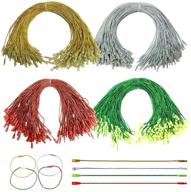 🎄 400pcs ornament hooks string: shiny metal texture polyester rope for christmas tree decorating, craft clothes, price, and gift tags логотип