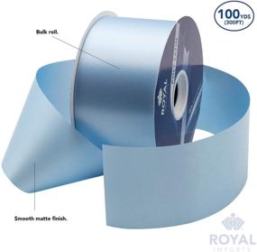 img 1 attached to 🎀 Premium Italian Made White Poly Satin Waterproof Ribbon 2.75" - Ideal for Floral & Craft Decorations, 100 Yard Roll (300 FT Spool) Bulk – Royal Imports
