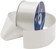 🎀 premium italian made white poly satin waterproof ribbon 2.75" - ideal for floral & craft decorations, 100 yard roll (300 ft spool) bulk – royal imports logo