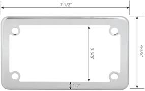 img 1 attached to Хромированная обычная рамка для мотоциклетного номера - Grand General 60391
