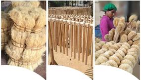 img 2 attached to 2 Pack Toilet Brush Set: Natural Coconut Fibre Bowl Cleaning Brushes with Wood Handle for Bathroom Toilet