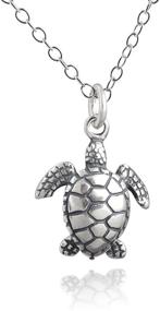 img 4 attached to FashionJunkie4Life Sterling Silver Turtle Necklace