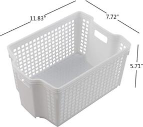 img 3 attached to Ponpong Plastic Stacking Storage Baskets Storage & Organization