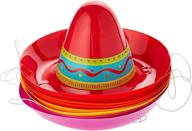 🎉 amscan plastic mini sombreros for fiesta cinco de mayo, set of 8, party accessories logo