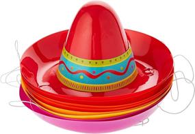 img 3 attached to 🎉 Amscan Plastic Mini Sombreros for Fiesta Cinco De Mayo, Set of 8, Party Accessories