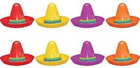 img 1 attached to 🎉 Amscan Plastic Mini Sombreros for Fiesta Cinco De Mayo, Set of 8, Party Accessories