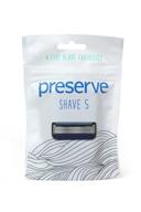 🪒 переработанные лезвия для бритвы preserve shave five | 4 штукилемнениеденииныедолжныбытьзаменены. логотип