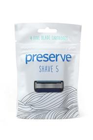 img 4 attached to 🪒 Переработанные лезвия для бритвы Preserve Shave Five | 4 штукилемнениеденииныедолжныбытьзаменены.