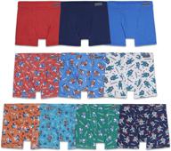 🩲 boys' cotton boxer briefs by fruit of the loom - tag free design for better comfort logo