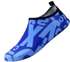 img 4 attached to 👣 Barefoot Quick-Dry Aqua Socks: Stylish Slip-on Water Shoes for Women, Men, and Teens - Ideal for Outdoor Activities, Beach, Swimming, and Yoga