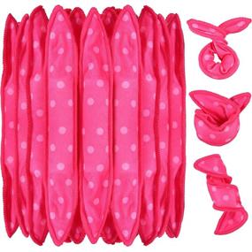 img 4 attached to 🌹 Transform Your Hair with 40-Piece Soft Sleep Foam Hair Rollers - DIY Styling Tools for Perfect Curls (Rose Red)