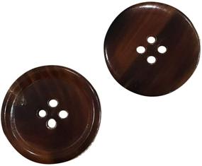 img 1 attached to 🦌 Set of 12 Genuine Horn Blazer Suits Buttons for Blazers, Suits, Sport Coats, Uniforms, Jackets - Brown (Q355)