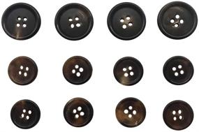 img 2 attached to 🦌 Set of 12 Genuine Horn Blazer Suits Buttons for Blazers, Suits, Sport Coats, Uniforms, Jackets - Brown (Q355)