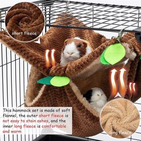 img 2 attached to 🐾 DMISOCHR Small Animal Hammock: Cozy Hanging Hideout for Ferrets, Hamsters, Parrots, Rats, Guinea Pigs, and More!