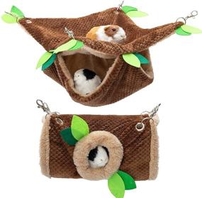 img 4 attached to 🐾 DMISOCHR Small Animal Hammock: Cozy Hanging Hideout for Ferrets, Hamsters, Parrots, Rats, Guinea Pigs, and More!