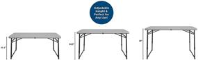 img 3 attached to 🌲 COSCO 4 ft. Fold-in-Half Portable Utility Table: Gray, Indoor/Outdoor Crafting, Tailgating, Camping+