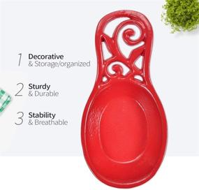 img 3 attached to 🍳 Red Cooking Decor Kitchen Utensil Holder