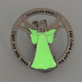 img 2 attached to 🌟 Cathedral Art Abbey & CA Gift Glow in The Dark Guardian Angel Visor Clip: Illuminating Your Path, Silver