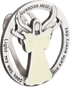 img 4 attached to 🌟 Cathedral Art Abbey & CA Gift Glow in The Dark Guardian Angel Visor Clip: Illuminating Your Path, Silver