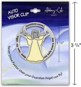 img 3 attached to 🌟 Cathedral Art Abbey & CA Gift Glow in The Dark Guardian Angel Visor Clip: Illuminating Your Path, Silver