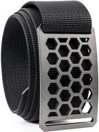 honeycomb belts: stylish gunmetal buckle black men's accessories and belts logo