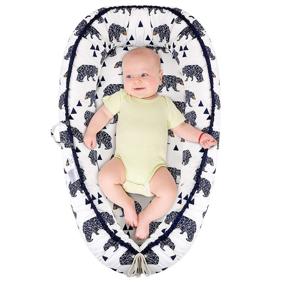 img 4 attached to 🐻 Super Soft Baby Lounger Bed: Portable Adjustable Newborn Nest for Crib Bassinet - Essential Newborn Shower Gift (New Bear Design)