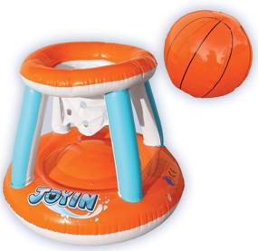 img 2 attached to 🏐 Надувной волейбольный мяч с бонусным баскетбольным мячом: погрузитесь в удовольствие с набором для плавания в спортивных играх