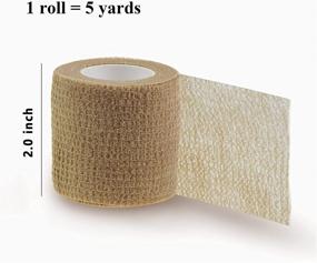 6pcs 2 X 5 Yard Self-adhesive Bandage Wraps Sports Elastic Adhesive  Bandages For Sports Injuries First Aid