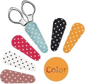 img 2 attached to 6-Piece Polka Dot Embroidery Scissors Set with Protective Leather Sheath - Ultimate Scissors Protection!