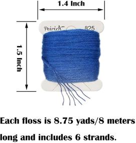 img 1 attached to 🧵 54-Color Embroidery Floss Friendship Bracelet String Kit by Peirich - Organized Storage Box with Color Number, Floss Bobbins & 38 Cross Stitch Tools