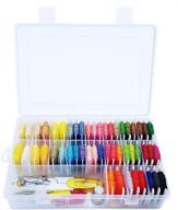 🧵 54-color embroidery floss friendship bracelet string kit by peirich - organized storage box with color number, floss bobbins & 38 cross stitch tools logo