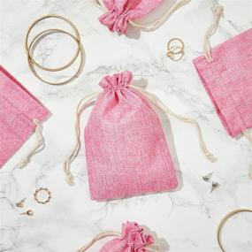 img 3 attached to Baby Shower and Wedding Jewelry Pink 👶 Drawstring Bags, Pack of 24 (4.5 x 7 Inches)