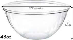 img 3 attached to 🍽️ Clear Disposable Round Plasticpro Serving Bowls - Ideal for Parties, Snacks, Salads, Chips, Candy Dishes - Set of 2, 48 OUNCE