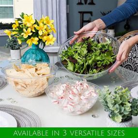 img 2 attached to 🍽️ Clear Disposable Round Plasticpro Serving Bowls - Ideal for Parties, Snacks, Salads, Chips, Candy Dishes - Set of 2, 48 OUNCE