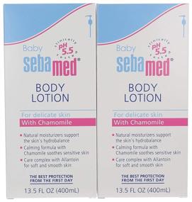 img 1 attached to Sebamed Baby Lotion pH 5.5: Hydrating and Dermatologist Recommended Moisturizer for Delicate Skin - Pack of 2 (13.5 fl. oz / 400 ml)