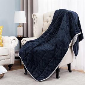 img 4 attached to Angelhood Weighted Blanket Premium Blue Gray