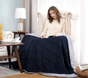 img 2 attached to Angelhood Weighted Blanket Premium Blue Gray