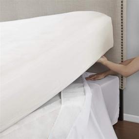 img 1 attached to Madison Park Simple Fit Bedskirt, 6 x 236 x 26 inches, White