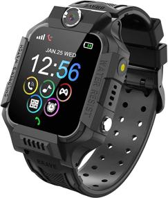 img 4 attached to Children's Smartwatch Phone - Smart Watch for Kids with SOS Help, 7 Puzzle Games, Music Player, HD Selfie Camera, Calculator, Alarms, Timer, 12/24 Hours - Ideal Gift for 4-12-Year-Old Students