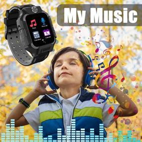 img 1 attached to Children's Smartwatch Phone - Smart Watch for Kids with SOS Help, 7 Puzzle Games, Music Player, HD Selfie Camera, Calculator, Alarms, Timer, 12/24 Hours - Ideal Gift for 4-12-Year-Old Students