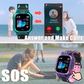 img 3 attached to Children's Smartwatch Phone - Smart Watch for Kids with SOS Help, 7 Puzzle Games, Music Player, HD Selfie Camera, Calculator, Alarms, Timer, 12/24 Hours - Ideal Gift for 4-12-Year-Old Students