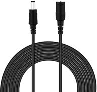 🔌 dericam universal 10ft 3 meters power extension cable for dc 5 volt power adapters and chargers, 5v-3m, black logo