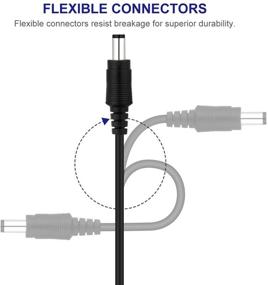 img 3 attached to 🔌 Dericam Universal 10ft 3 Meters Power Extension Cable for DC 5 Volt Power Adapters and Chargers, 5V-3M, Black