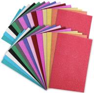 🎨 30 pcs adhesive craft foam sheets glitter foam paper, 3 otters glitter foam sheet 11.8 x 7.8 inch with 15 vibrant colors logo