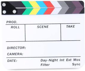 img 3 attached to 🎬 Неэвер акриловая пластиковая команда режиссера 10x8"/25x20см: вырезка сцены действия, табличка с палочками разных цветов - повышение эффективности производства фильмов.