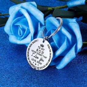 img 1 attached to Inspirational Keychain: Meaningful To My Son Gifts from Mom for Teen Boys on Christmas & Birthday - Ideal Stocking Stuffer from Mother in Law or Stepmom