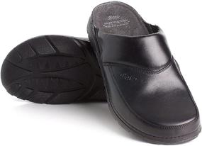 img 1 attached to Men's Leather Slip Clogs - BATZ Peter Shoes