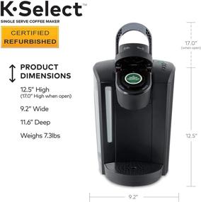 img 1 attached to ☕ Обновленный кофеварки Keurig K-Select: одноразовый кофеварка с капсулами K-Cup с возможностью получения горячей воды по требованию и регулировкой кофеина - черный